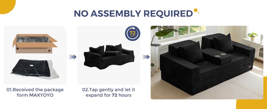 Evvo Cloud Loveseat unboxing and expansion steps