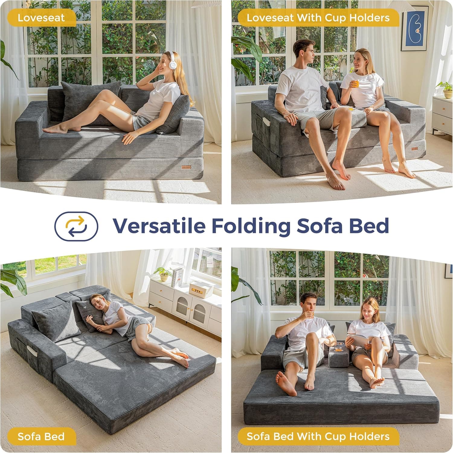 Evvo Cloud Loveseat — lifestyle