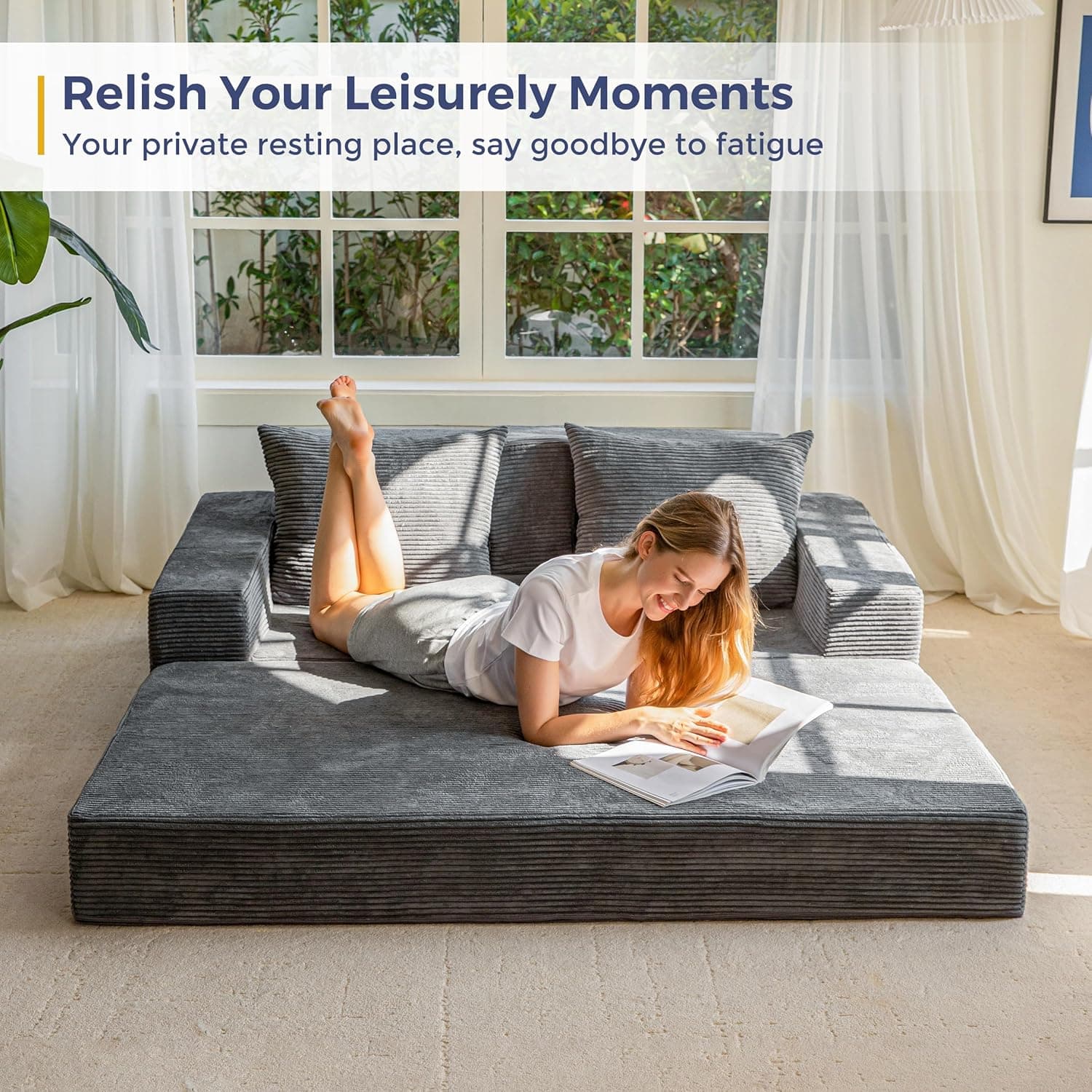 Evvo Cloud Loveseat — cup holders detail